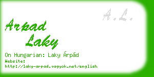 arpad laky business card