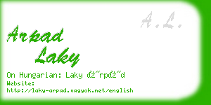 arpad laky business card